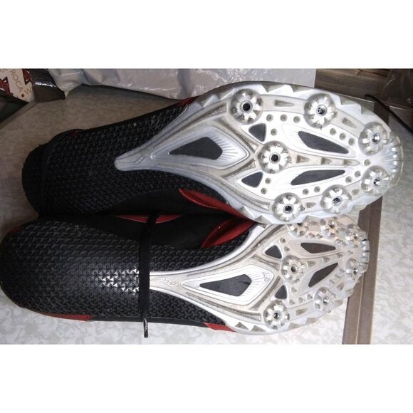 Saucony Racing Men's size 12.5 red black spitfire sprint spike running shoes - Picture 6 of 8